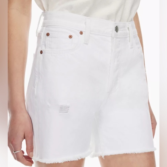 NWT ARITZIA DENIM FORUM The Yoko Mid Thigh Short (26) - Picture 4 of 5